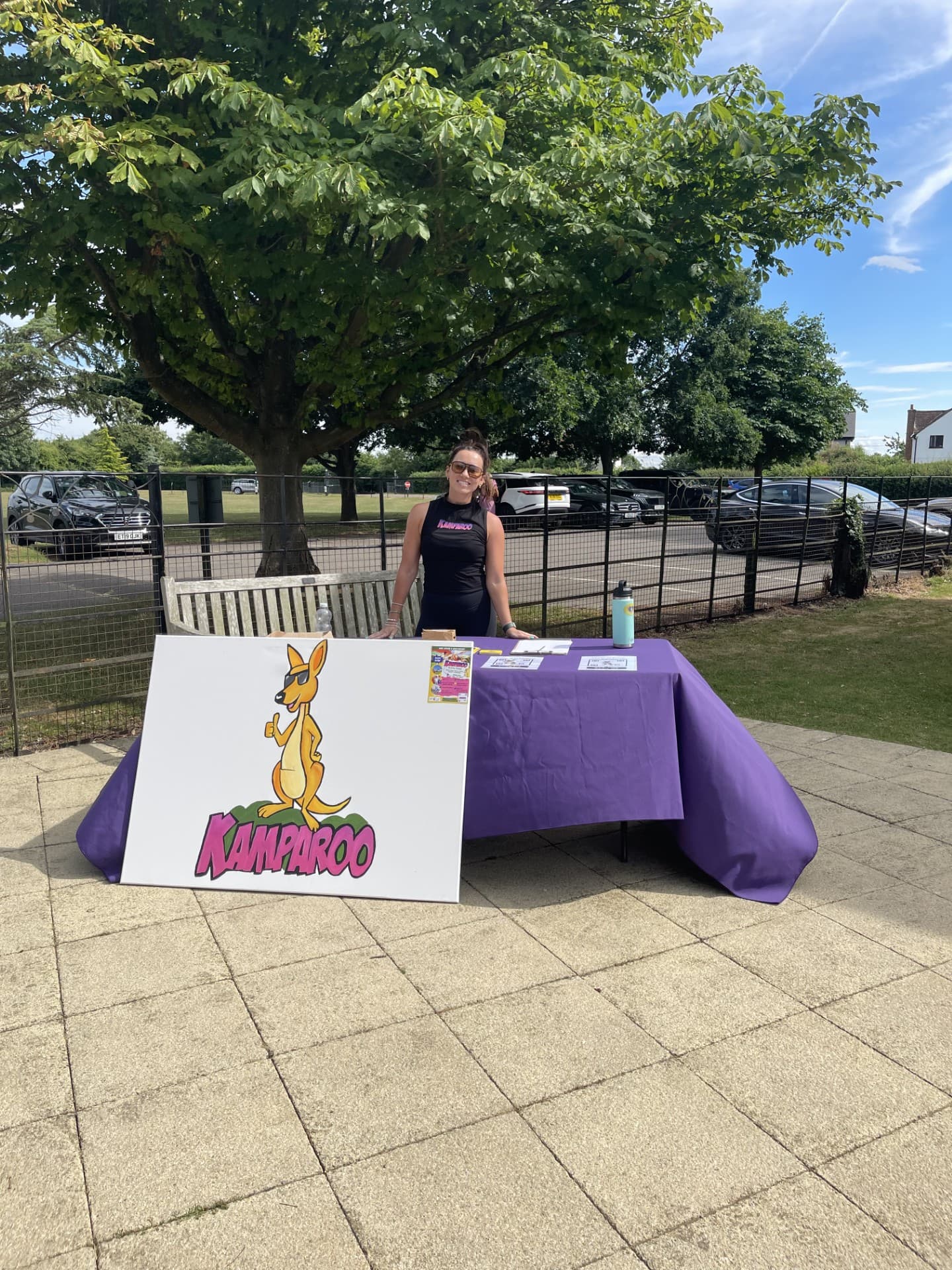 The Kamparoo registration desk at drop-off